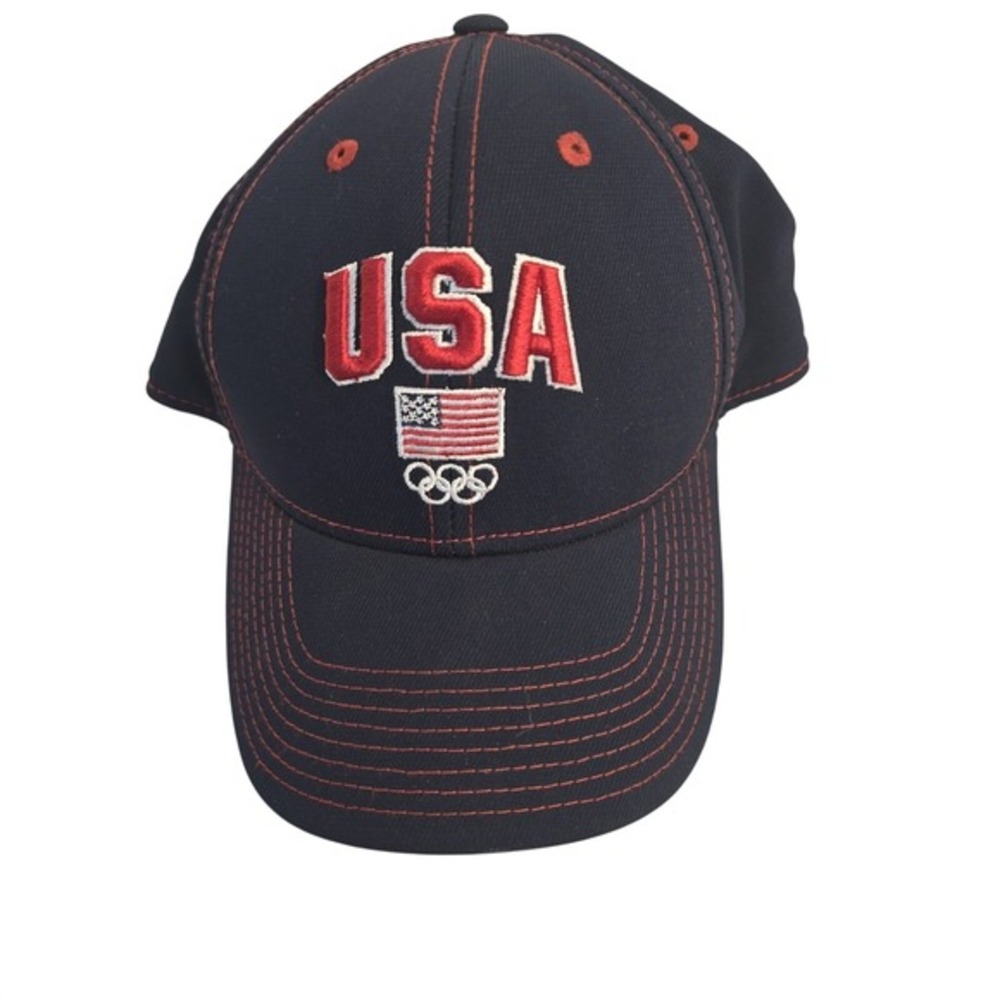 Official USA Olympics Baseball Hat Cap Fit Max Red White Blue Unisex Adjustable‎